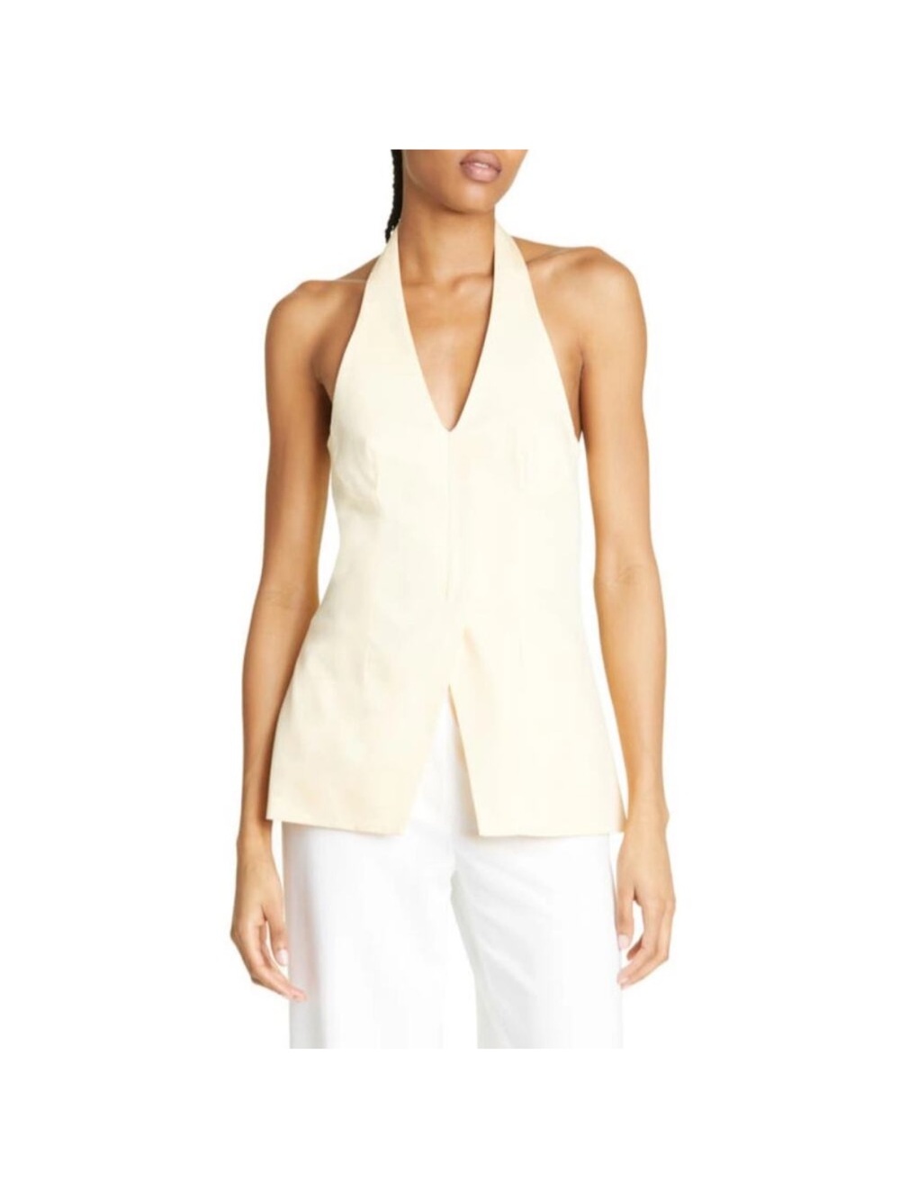 SIR. the Label Giacomo Halter Top Quiet Luxury Resort Casual Minimalist Butter S